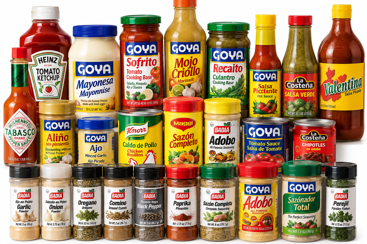 SALSAS ,CONDIMENTOS Y ESPECIAS