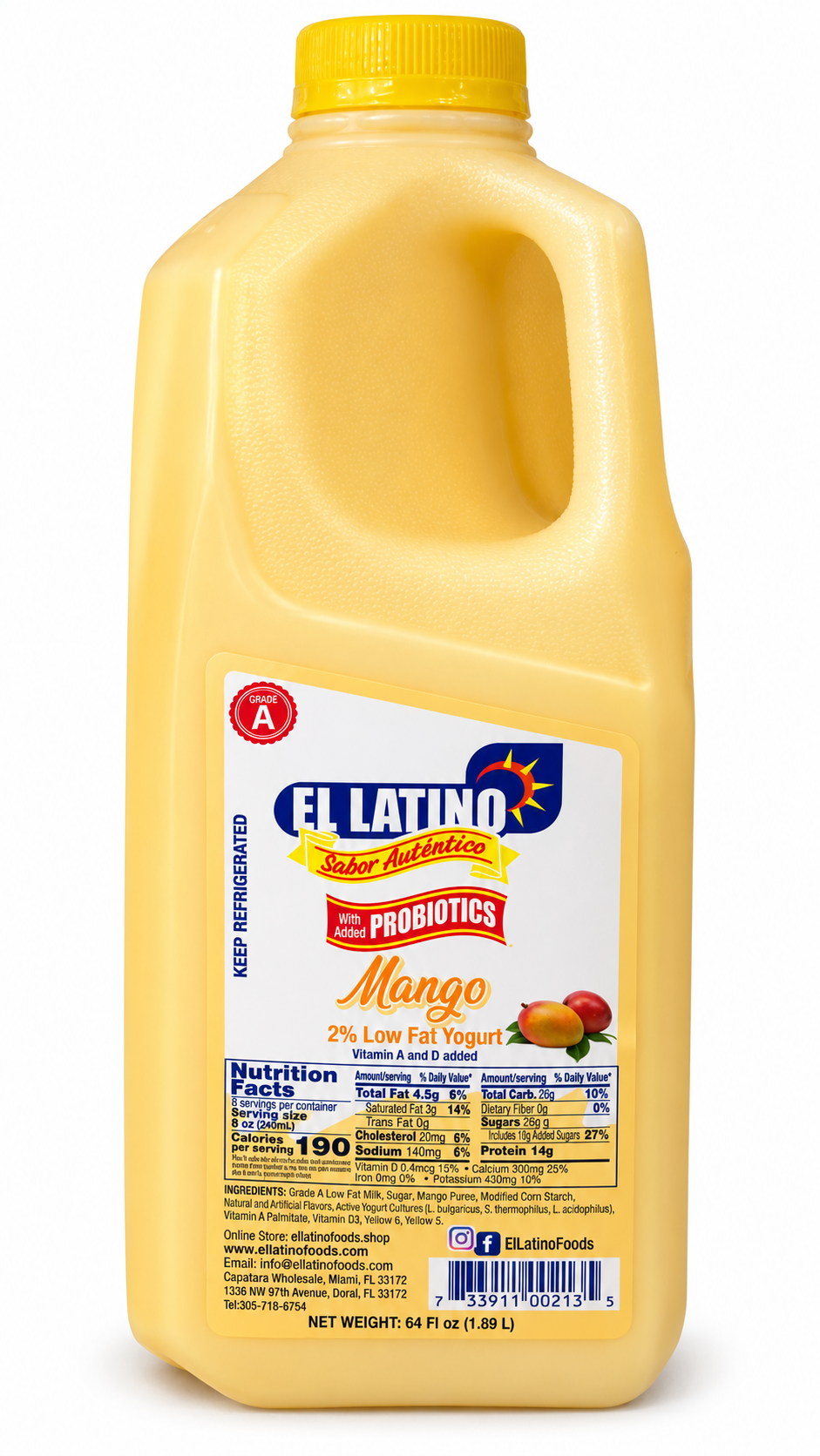 YOGURT D MANGO / 64 OZ / EL LATINO