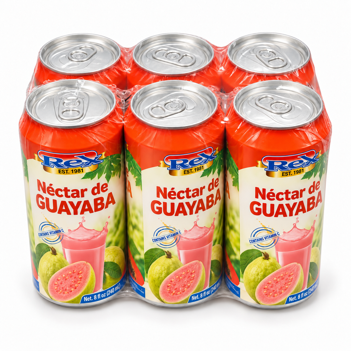 PQUETE 6 LATAS / NECTAR DE GUAYABA / 8 OZ /REX