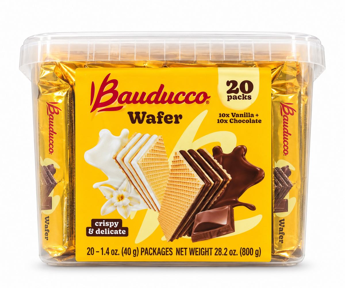 BAUDUCCO WAFER /SORVETO CHOCOLATE Y VAINICA / 8OO G