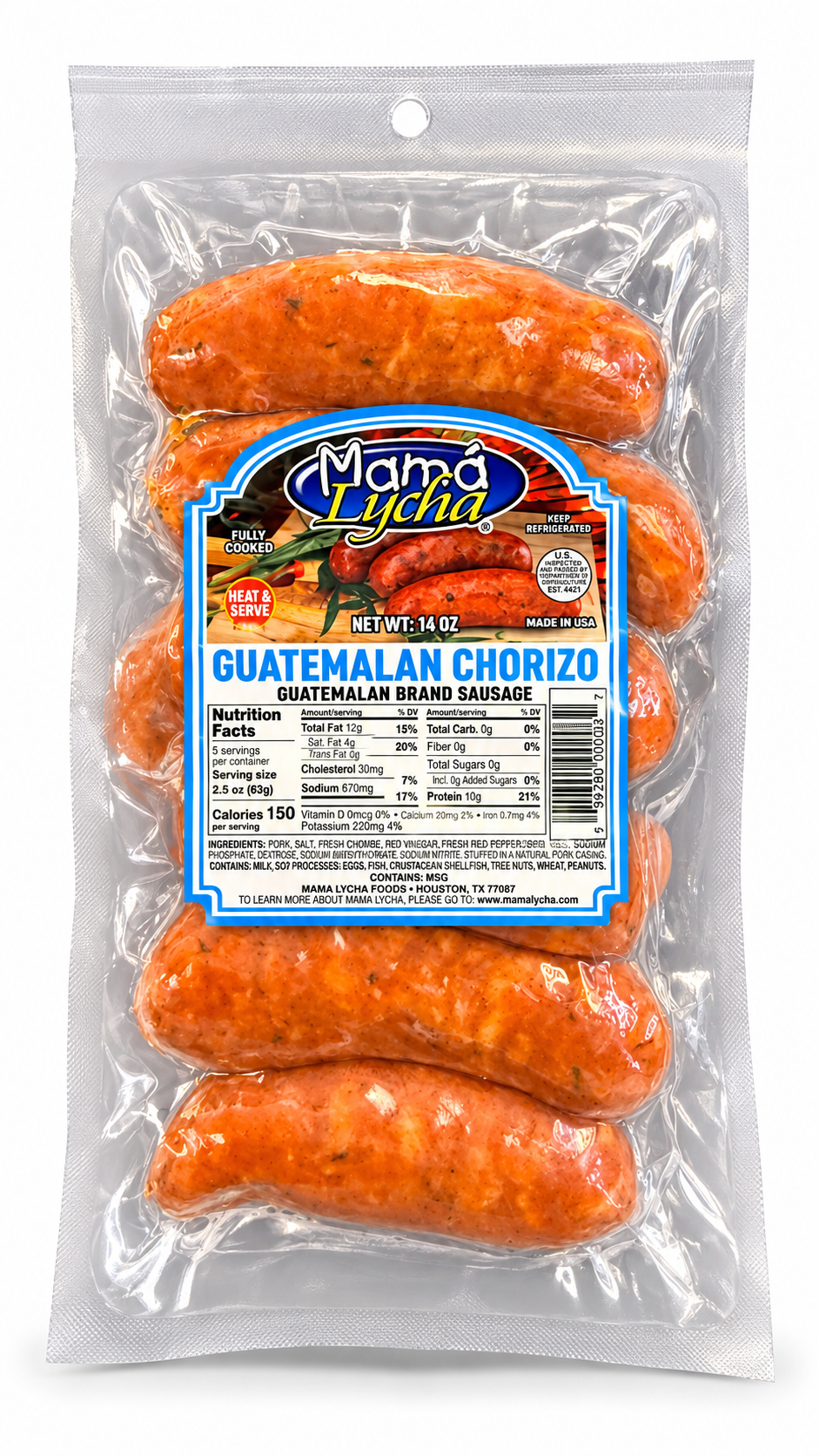 CHORIZO GUATEMALA / 14 OZ / MAMÁ LYCHA
