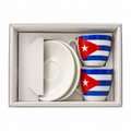 TAZITAS DE CAFÉ CUBANAS / 2 TAZAS Y 2 PLATOS