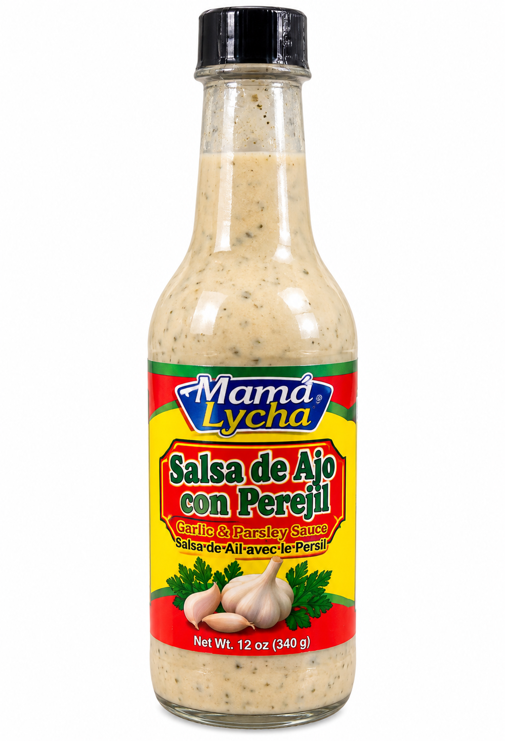 SALSA DE AJO C PEREJIL / MAMA LYCHA / 12 OZ