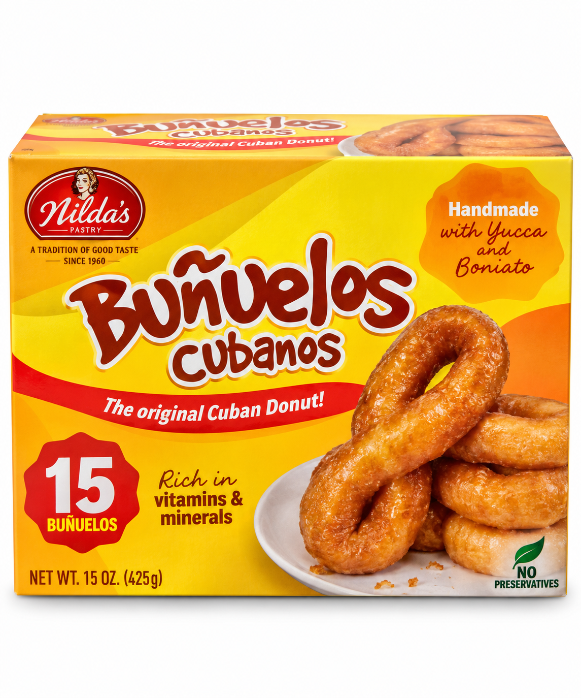 BUÑUELOS CUBANOS / 15 UNIDADES / 15 OZ