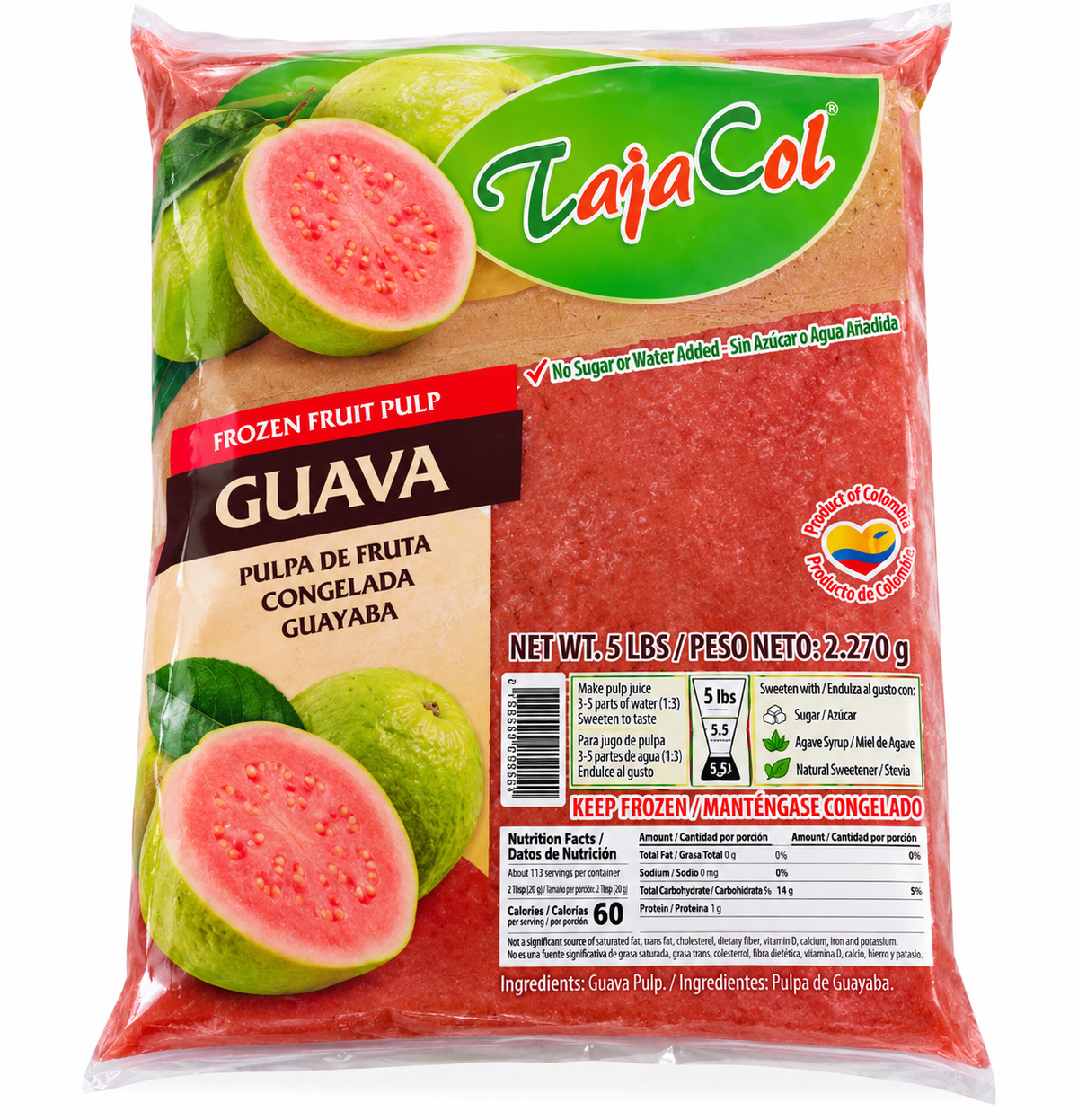 PULPA D GUAYABA ROSA / 5 LBS