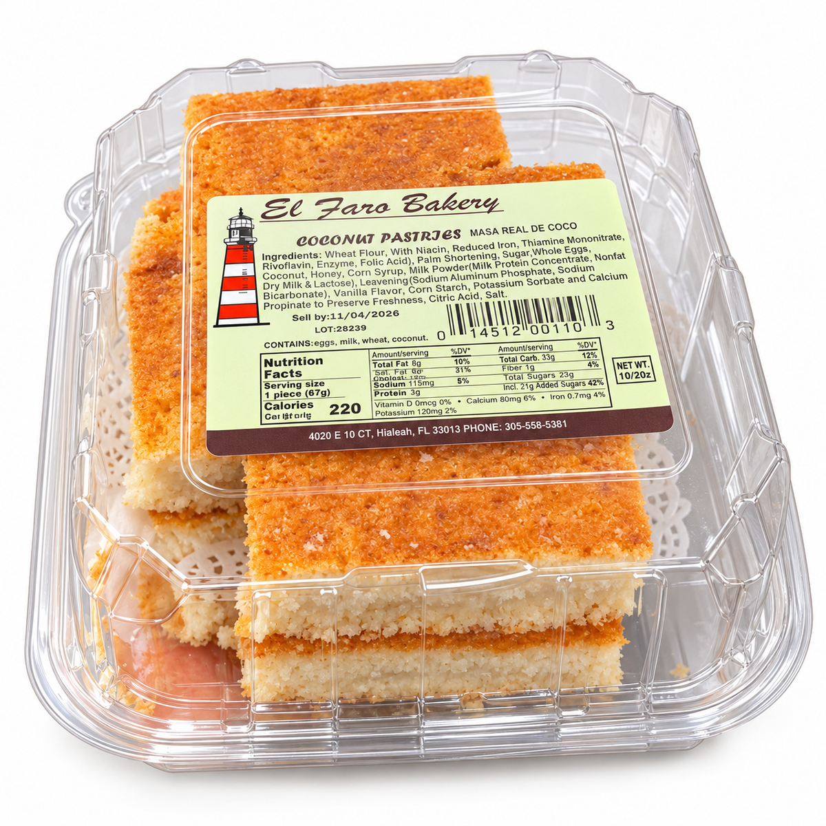 MASA REAL DE COCO / 2O OZ / EL FARO BAKERY