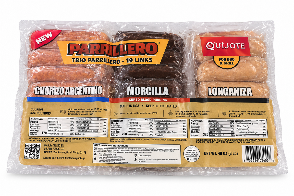 PARRILLERO / MORCILLA /CHPRIZO ARGENTINO / LONGANIZA / 3 LB