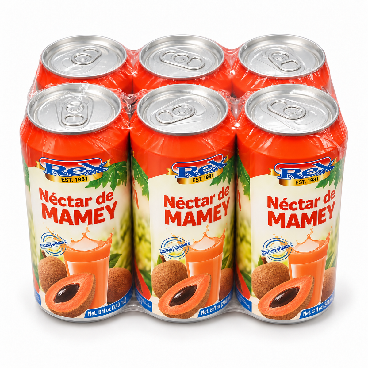 PQUETE 6 LATAS / NÉCTAR DE MAMEY / 8 OZ / REX